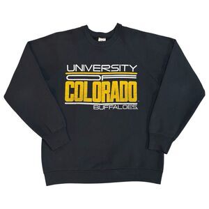 Vintage 80s University of Colorado Buffaloes Crewneck Sweatshirt Size M/L FOTL